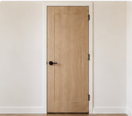 Wood door and frame installation