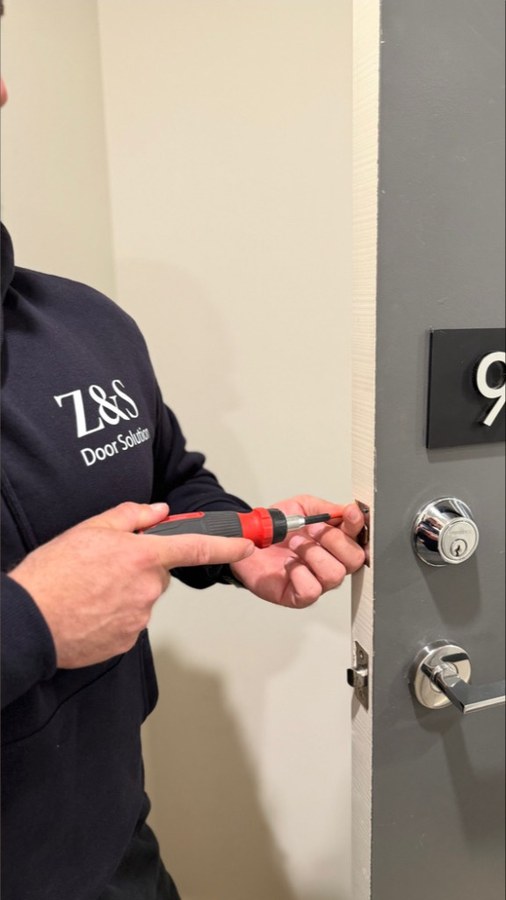 Door hardware installation